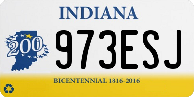 IN license plate 973ESJ