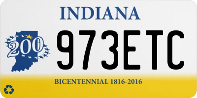IN license plate 973ETC