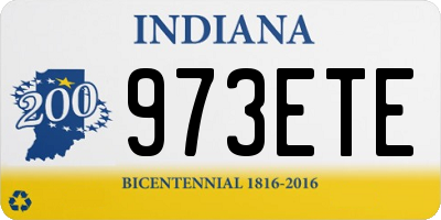 IN license plate 973ETE