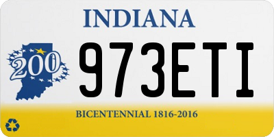 IN license plate 973ETI