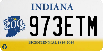 IN license plate 973ETM