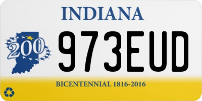 IN license plate 973EUD