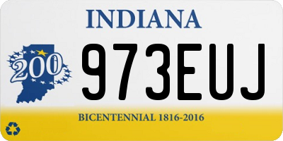 IN license plate 973EUJ