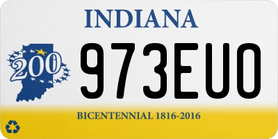 IN license plate 973EUO