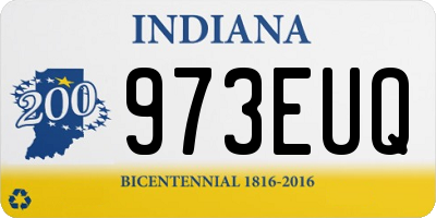IN license plate 973EUQ