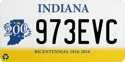 IN license plate 973EVC