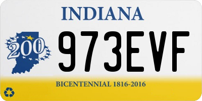 IN license plate 973EVF