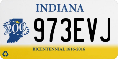 IN license plate 973EVJ