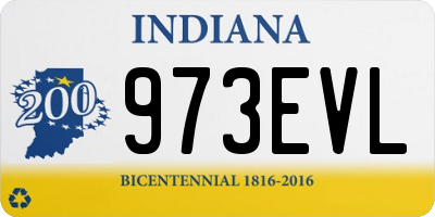 IN license plate 973EVL