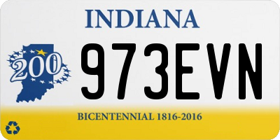 IN license plate 973EVN