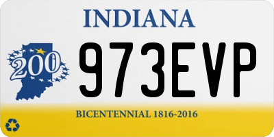 IN license plate 973EVP