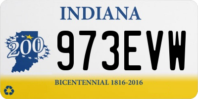 IN license plate 973EVW