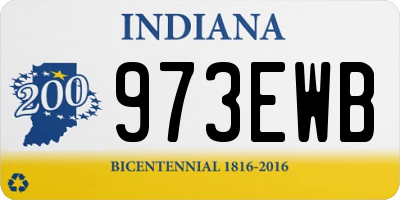 IN license plate 973EWB