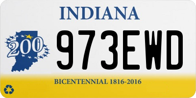 IN license plate 973EWD