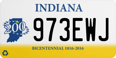 IN license plate 973EWJ