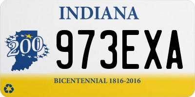 IN license plate 973EXA