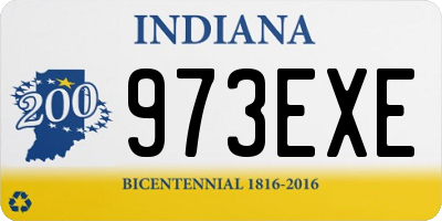 IN license plate 973EXE