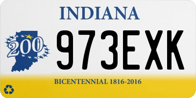 IN license plate 973EXK