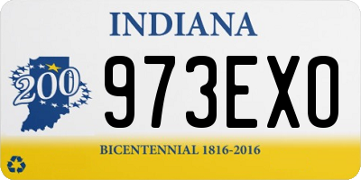 IN license plate 973EXO