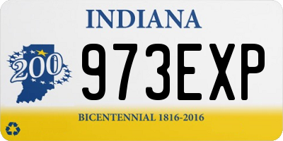 IN license plate 973EXP