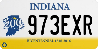 IN license plate 973EXR