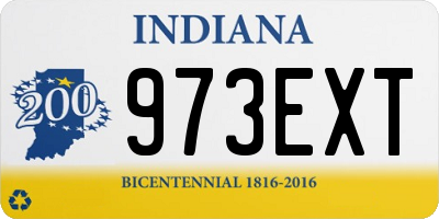 IN license plate 973EXT