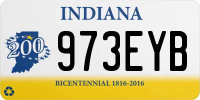 IN license plate 973EYB
