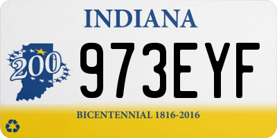 IN license plate 973EYF