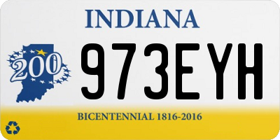 IN license plate 973EYH