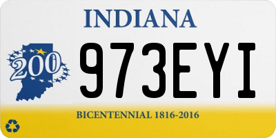 IN license plate 973EYI