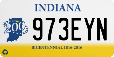 IN license plate 973EYN
