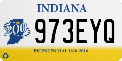IN license plate 973EYQ