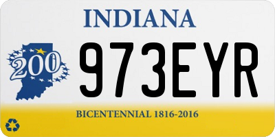 IN license plate 973EYR