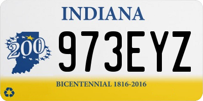 IN license plate 973EYZ