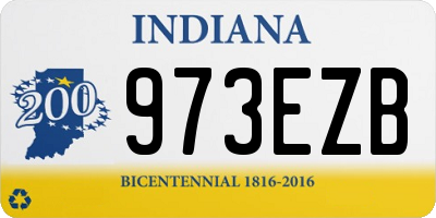 IN license plate 973EZB