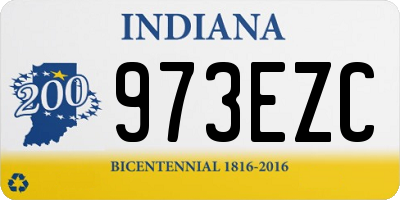 IN license plate 973EZC