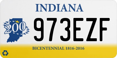 IN license plate 973EZF