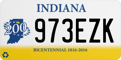 IN license plate 973EZK