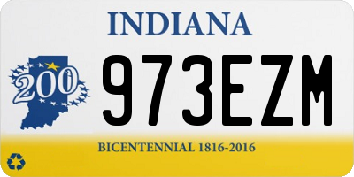 IN license plate 973EZM