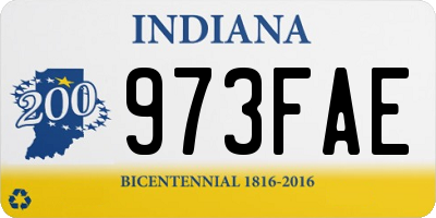 IN license plate 973FAE
