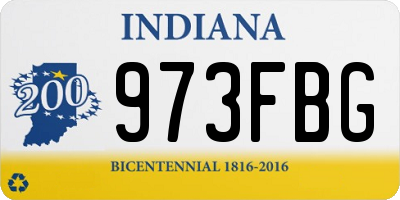 IN license plate 973FBG