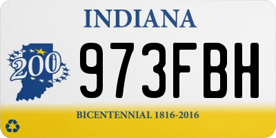 IN license plate 973FBH