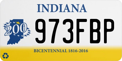 IN license plate 973FBP