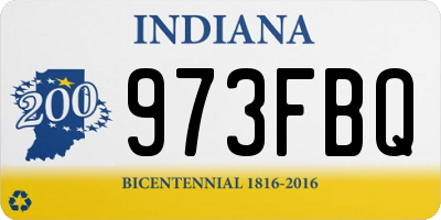IN license plate 973FBQ