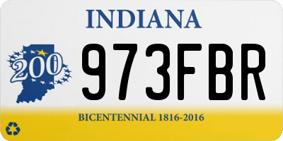 IN license plate 973FBR