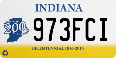 IN license plate 973FCI