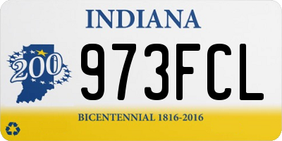 IN license plate 973FCL