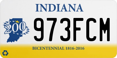 IN license plate 973FCM