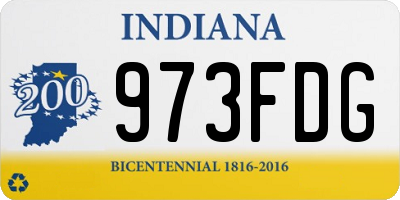 IN license plate 973FDG