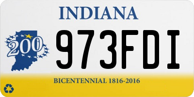 IN license plate 973FDI
